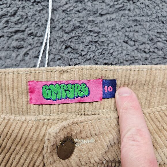 Empyre Tori Pants Women Size 10 Brown Corduroy Straight Skater Pant High Rise - Picture 6 of 11
